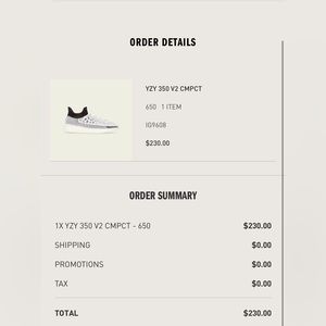 YZY 350V2 CMPCT Size10. New from Adidas website.